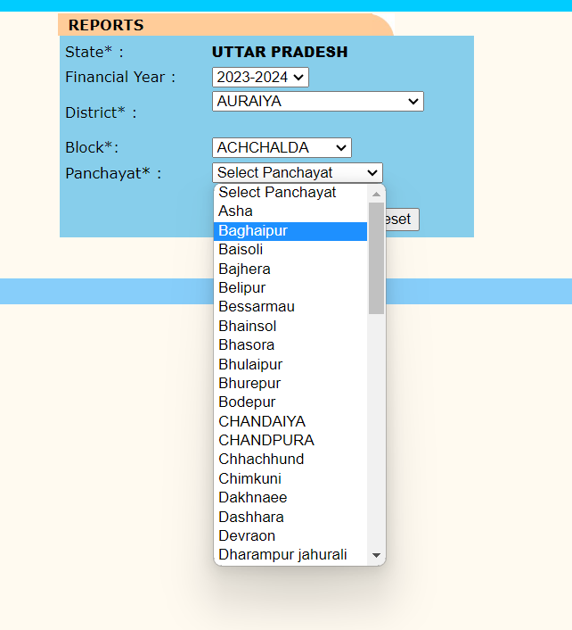 NREGA Gram Panchayat List